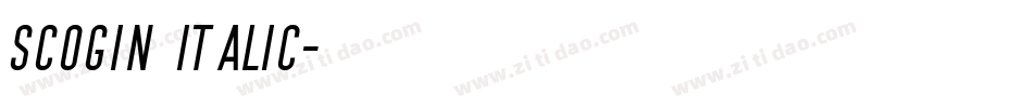 Scogin Italic字体转换